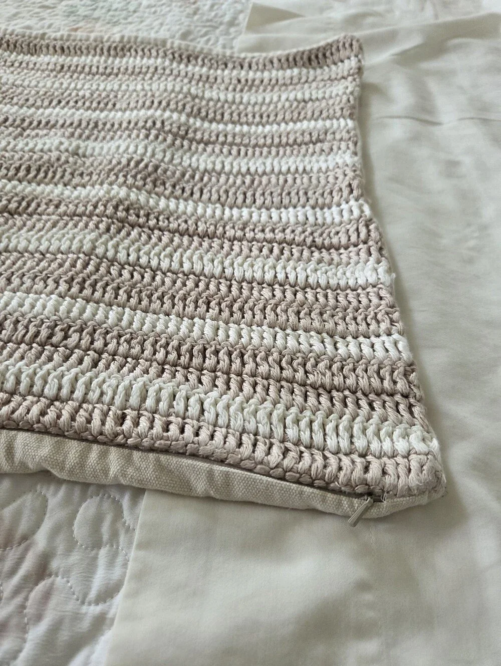 Crochet Linen Pillow Cover 20x20 | West Elm